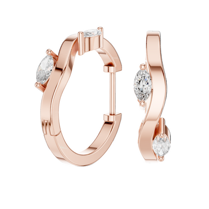 0.25 CT Lab-Grown VVS-VS-EF CVD Diamond Earrings | 18KT, 14KT, 10KT Gold & 925 Silver | Rose, Yellow, White Gold & Moissanite Options
