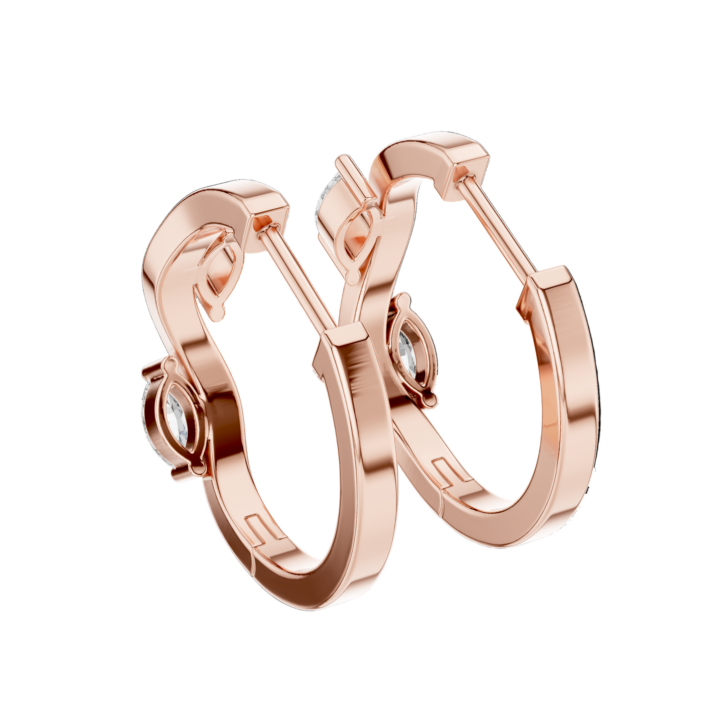 0.25 CT Lab-Grown VVS-VS-EF CVD Diamond Earrings | 18KT, 14KT, 10KT Gold & 925 Silver | Rose, Yellow, White Gold & Moissanite Options