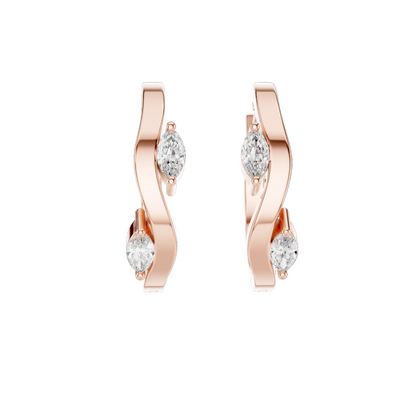 0.25 CT Lab-Grown VVS-VS-EF CVD Diamond Earrings | 18KT, 14KT, 10KT Gold & 925 Silver | Rose, Yellow, White Gold & Moissanite Options