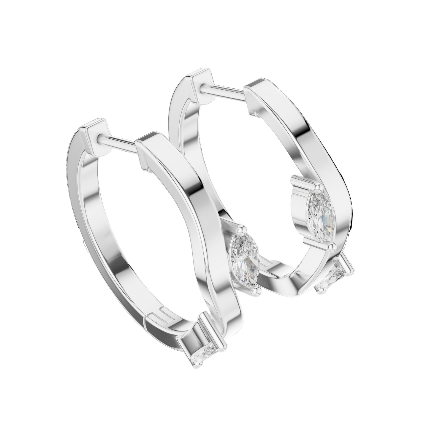 0.25 CT Lab-Grown VVS-VS-EF CVD Diamond Earrings | 18KT, 14KT, 10KT Gold & 925 Silver | Rose, Yellow, White Gold & Moissanite Options