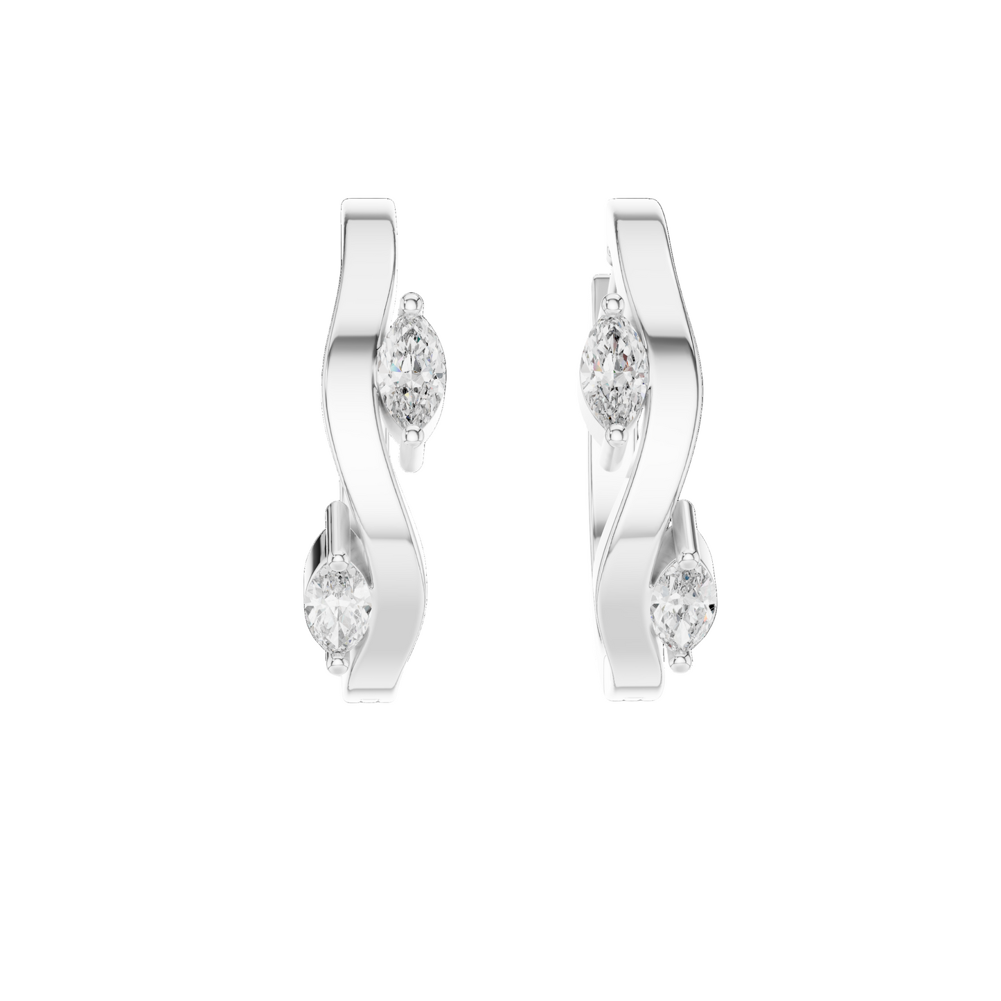 0.25 CT Lab-Grown VVS-VS-EF CVD Diamond Earrings | 18KT, 14KT, 10KT Gold & 925 Silver | Rose, Yellow, White Gold & Moissanite Options
