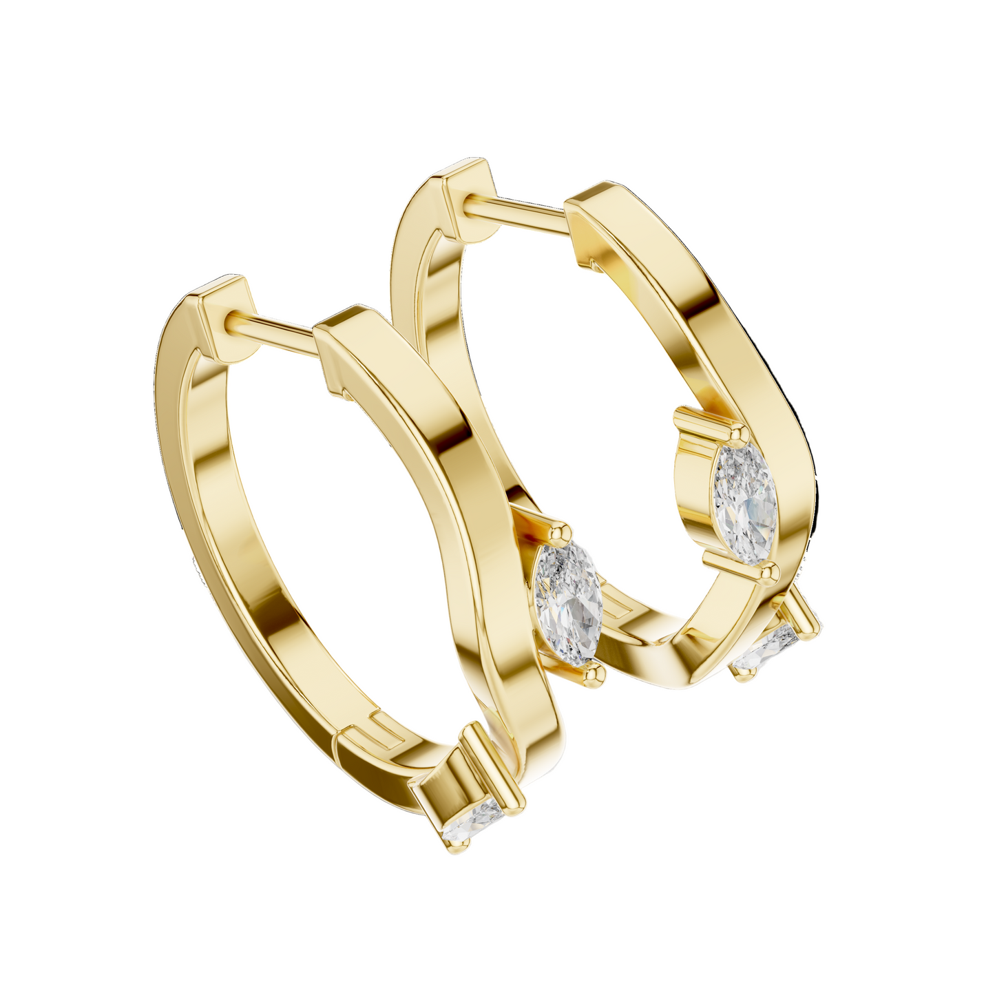 0.25 CT Lab-Grown VVS-VS-EF CVD Diamond Earrings | 18KT, 14KT, 10KT Gold & 925 Silver | Rose, Yellow, White Gold & Moissanite Options