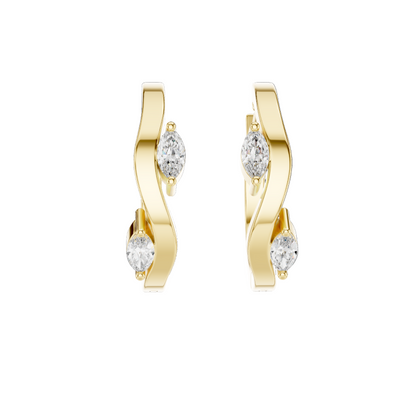 0.25 CT Lab-Grown VVS-VS-EF CVD Diamond Earrings | 18KT, 14KT, 10KT Gold & 925 Silver | Rose, Yellow, White Gold & Moissanite Options