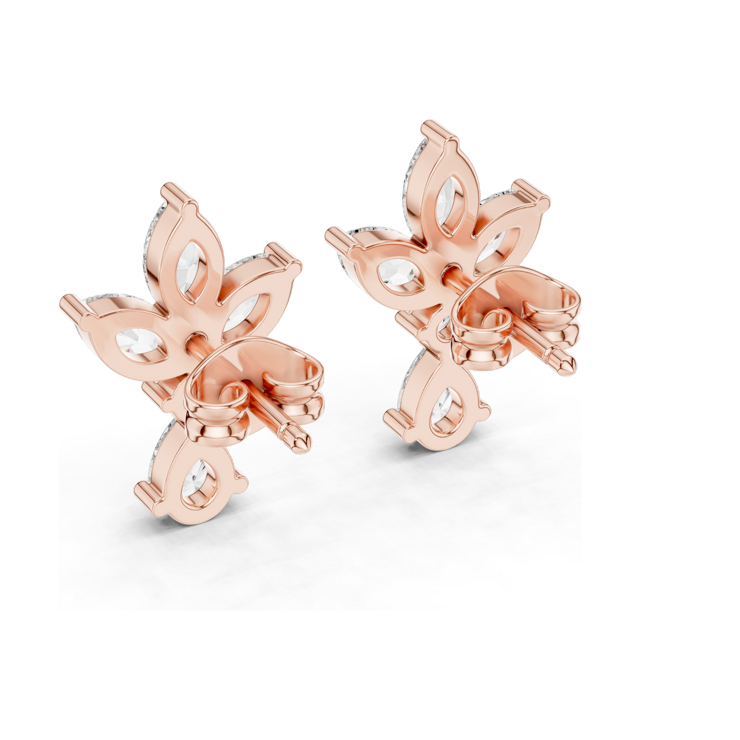 1.346 CT Lab Diamond Earrings | VVS-VS-EF CVD Diamonds | 18KT, 14KT, 10KT Gold & 925 Silver | Rose, Yellow, White Gold | Moissanite Options