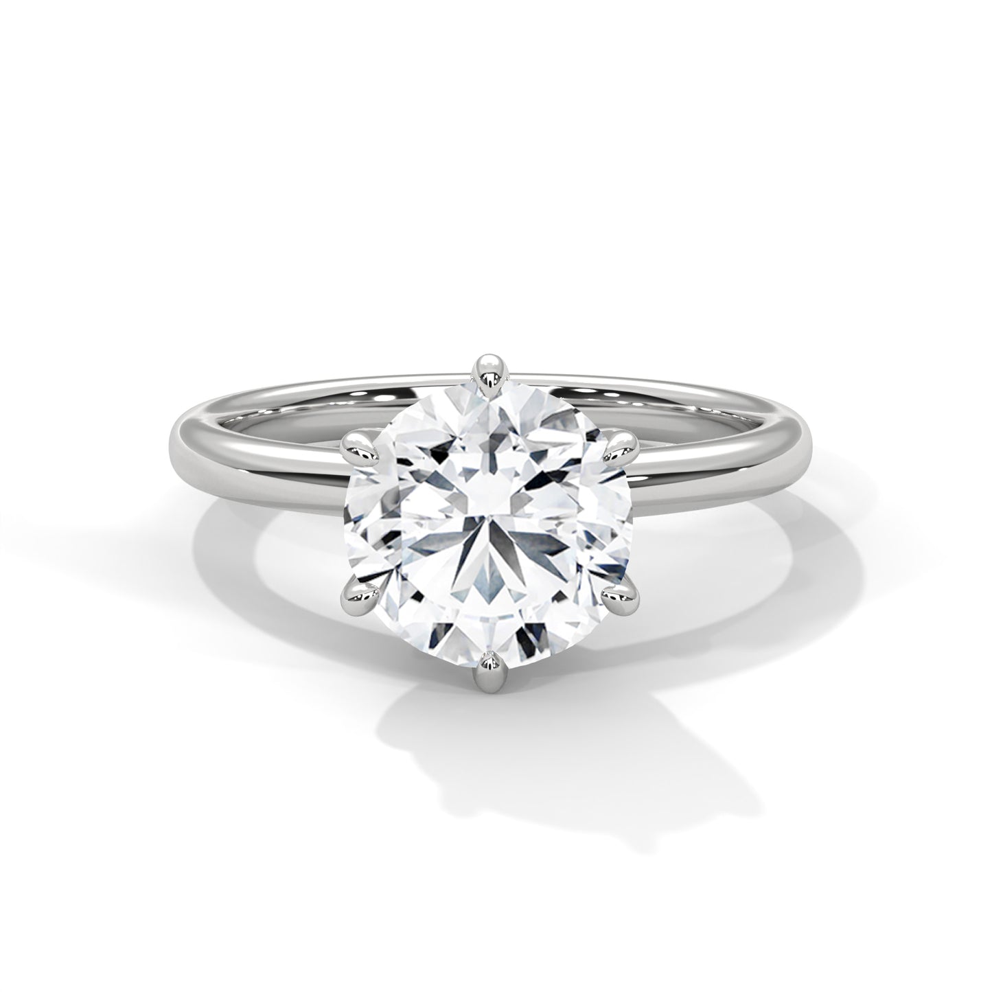 1ct Lab Diamond Solitaire Ring | Classic 6-Prong Engagement Ring in 14k 18k 10k Gold or 925 Silver | Oval Cut Proposal Ring