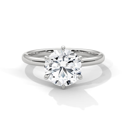 1ct Lab Diamond Solitaire Ring | Classic 6-Prong Engagement Ring in 14k 18k 10k Gold or 925 Silver | Oval Cut Proposal Ring
