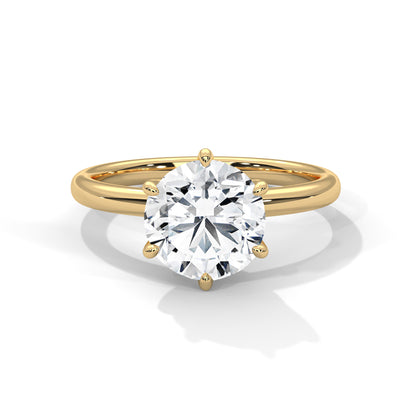1ct Lab Diamond Solitaire Ring | Classic 6-Prong Engagement Ring in 14k 18k 10k Gold or 925 Silver | Oval Cut Proposal Ring