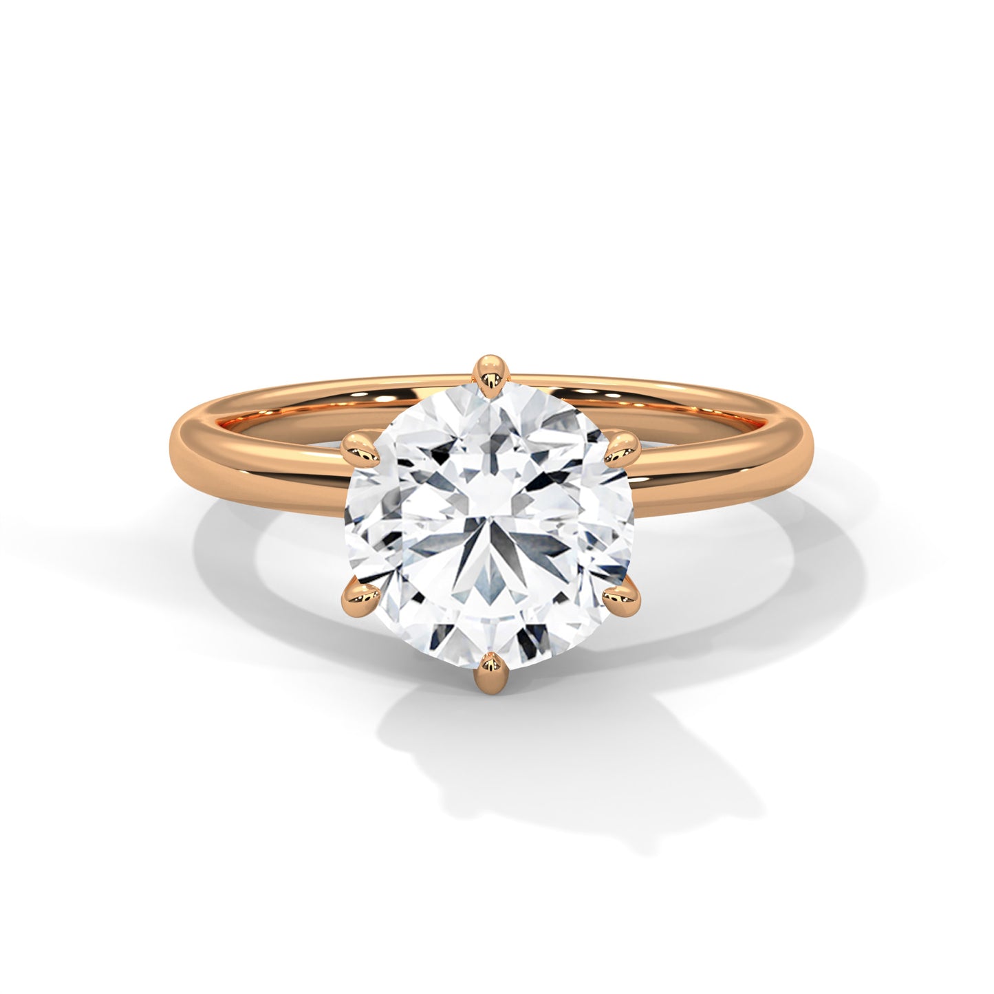 1ct Lab Diamond Solitaire Ring | Classic 6-Prong Engagement Ring in 14k 18k 10k Gold or 925 Silver | Oval Cut Proposal Ring