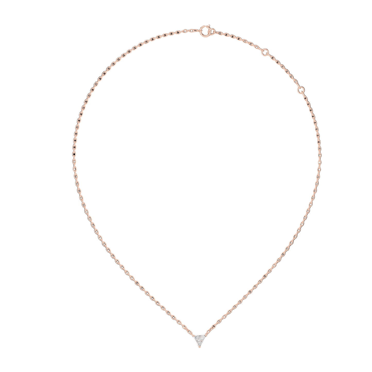0.74 CT Lab VVS-VS-EF CVD Diamond Pendant Necklace | 18KT, 14KT Rose, Yellow, White Gold | Elegant Chain Pendant for Women