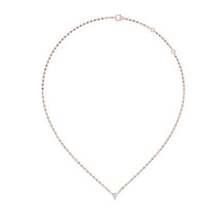 0.74 CT Lab VVS-VS-EF CVD Diamond Pendant Necklace | 18KT, 14KT Rose, Yellow, White Gold | Elegant Chain Pendant for Women