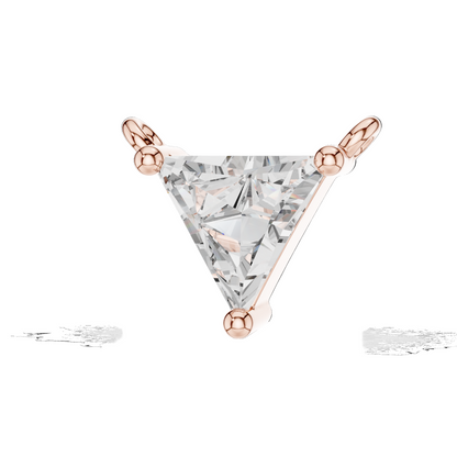 0.74 CT Lab VVS-VS-EF CVD Diamond Pendant Necklace | 18KT, 14KT Rose, Yellow, White Gold | Elegant Chain Pendant for Women