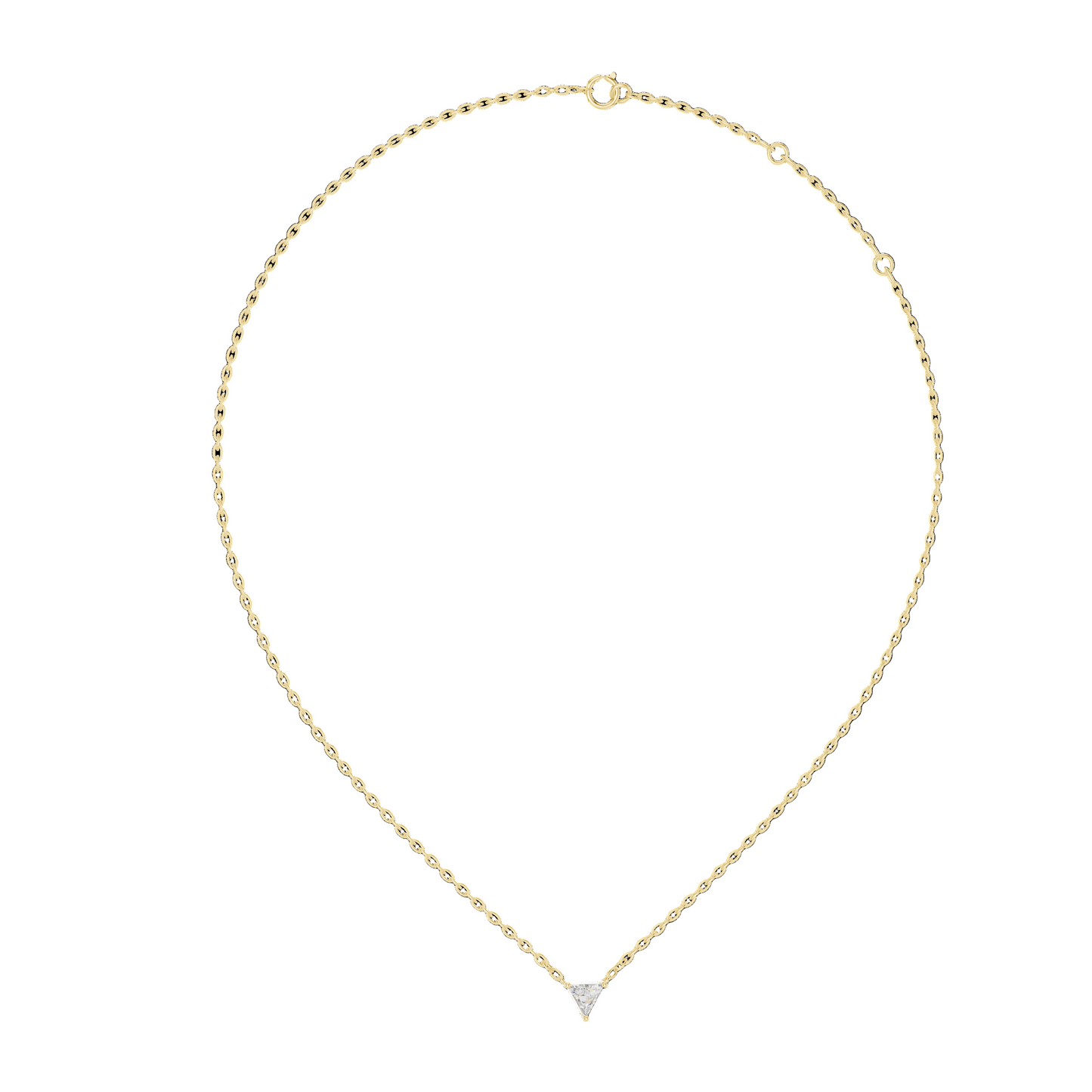 0.74 CT Lab VVS-VS-EF CVD Diamond Pendant Necklace | 18KT, 14KT Rose, Yellow, White Gold | Elegant Chain Pendant for Women