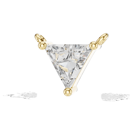 0.74 CT Lab VVS-VS-EF CVD Diamond Pendant Necklace | 18KT, 14KT Rose, Yellow, White Gold | Elegant Chain Pendant for Women