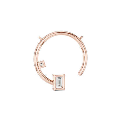 0.98 CT Lab-Created Emerald Cut Diamond Pendant Necklace | VVS-VS EF CVD Diamonds | 18KT, 14KT Rose, Yellow, White Gold