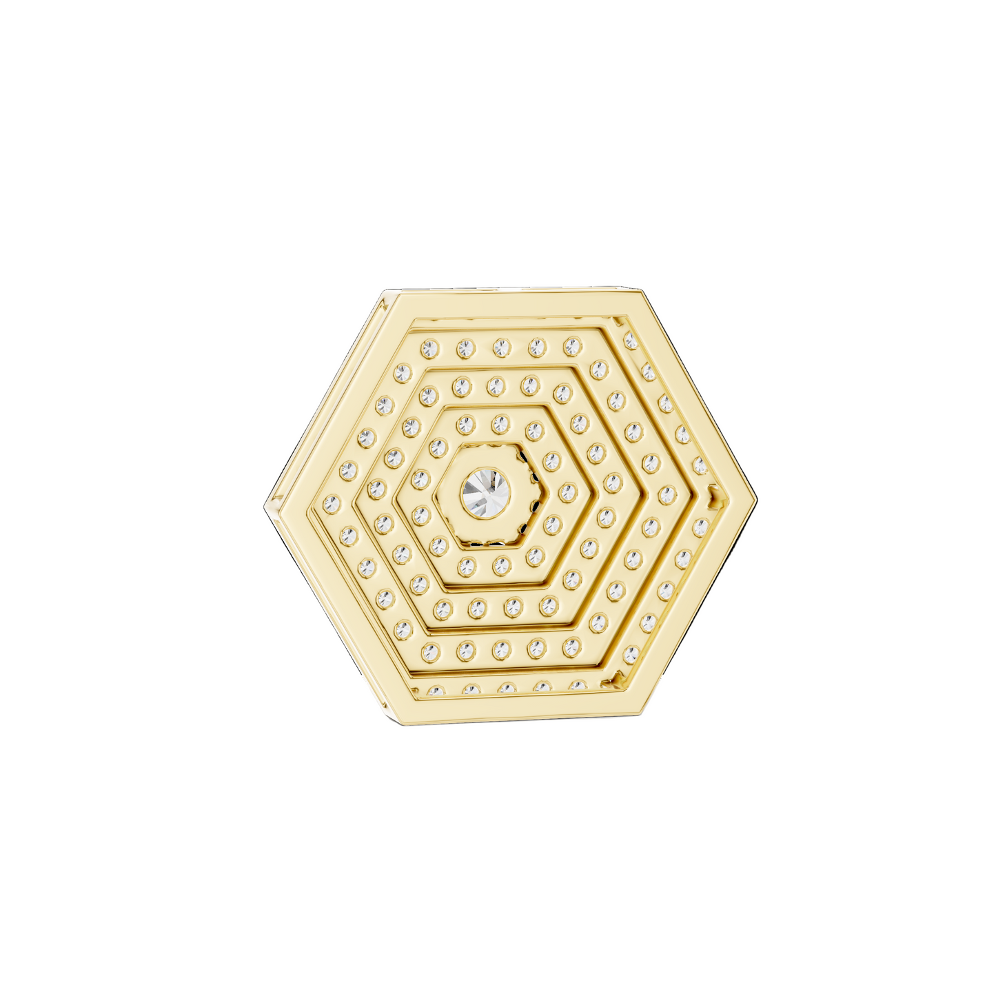 0.6 CT Lab-Grown Diamond Hexagon Pendant Necklace | VVS-VS EF CVD Diamond | 18KT, 14KT, Rose, Yellow, White Gold | Eco-Friendly Luxury Jewelry