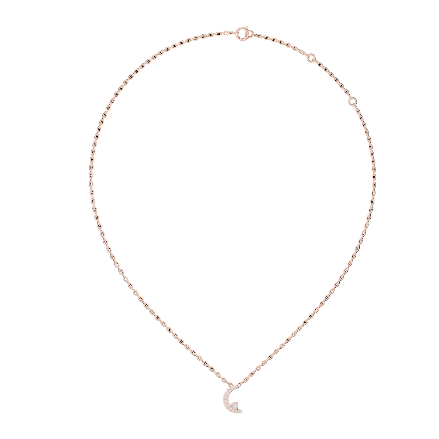 0.205 CT Lab-Grown VVS-VS EF CVD Diamond Pendant Necklace | 18KT, 14KT Gold & 925 Silver | Rose, Yellow, White Gold Options | Sustainable & Ethical Jewelry