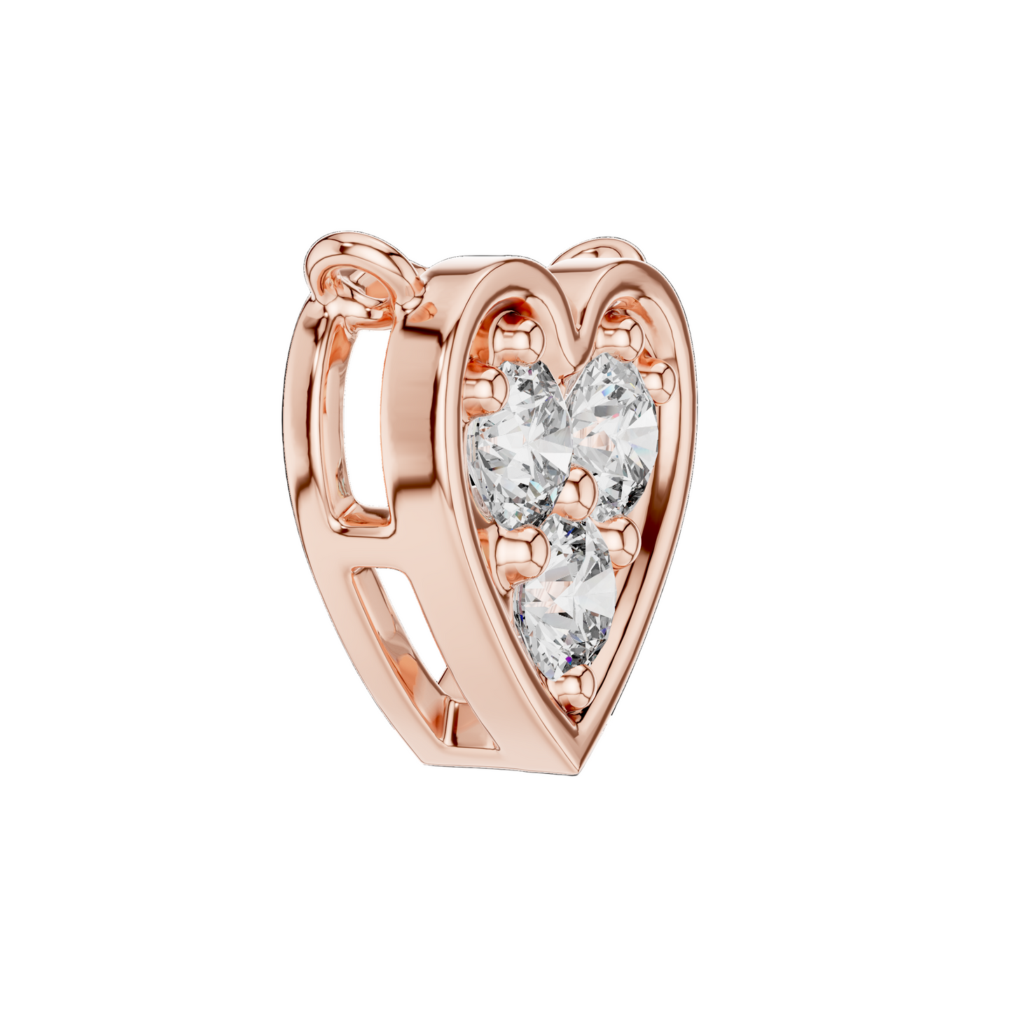 0.36ct Lab-Grown Diamond Heart Pendant Necklace | VVS-VS Clarity, EF Color | 18KT, 14KT Gold & 925 Silver | Rose, Yellow, White Gold Options