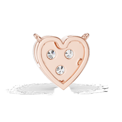 0.36ct Lab-Grown Diamond Heart Pendant Necklace | VVS-VS Clarity, EF Color | 18KT, 14KT Gold & 925 Silver | Rose, Yellow, White Gold Options