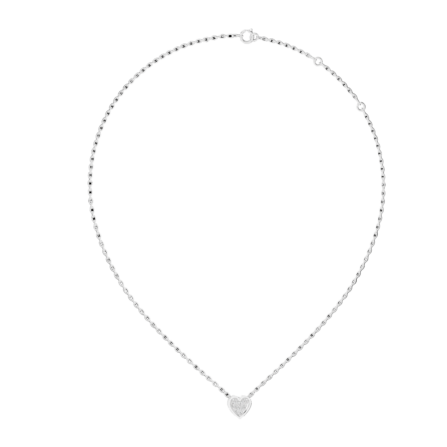 0.36ct Lab-Grown Diamond Heart Pendant Necklace | VVS-VS Clarity, EF Color | 18KT, 14KT Gold & 925 Silver | Rose, Yellow, White Gold Options