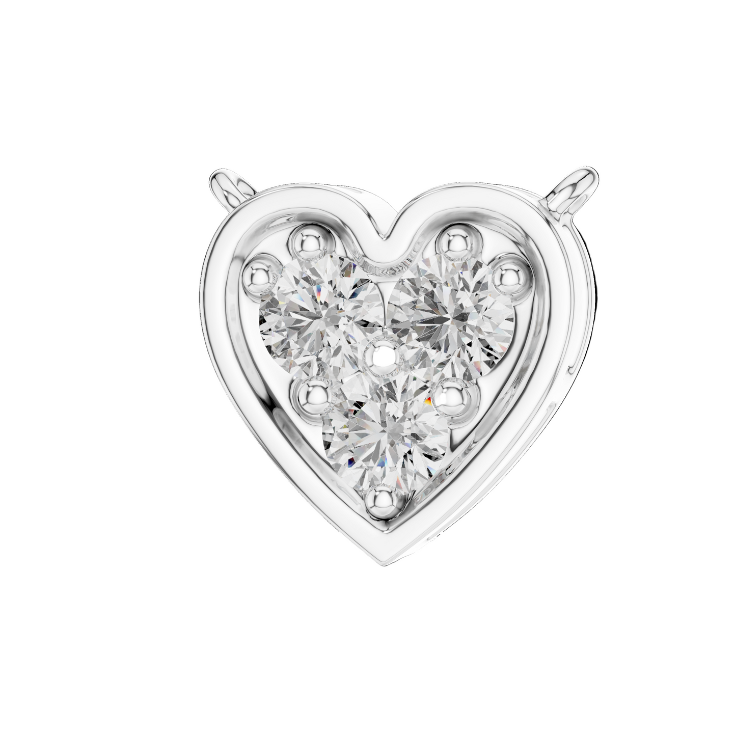 0.36ct Lab-Grown Diamond Heart Pendant Necklace | VVS-VS Clarity, EF Color | 18KT, 14KT Gold & 925 Silver | Rose, Yellow, White Gold Options