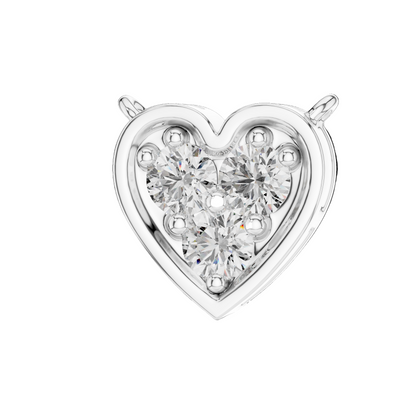 0.36ct Lab-Grown Diamond Heart Pendant Necklace | VVS-VS Clarity, EF Color | 18KT, 14KT Gold & 925 Silver | Rose, Yellow, White Gold Options