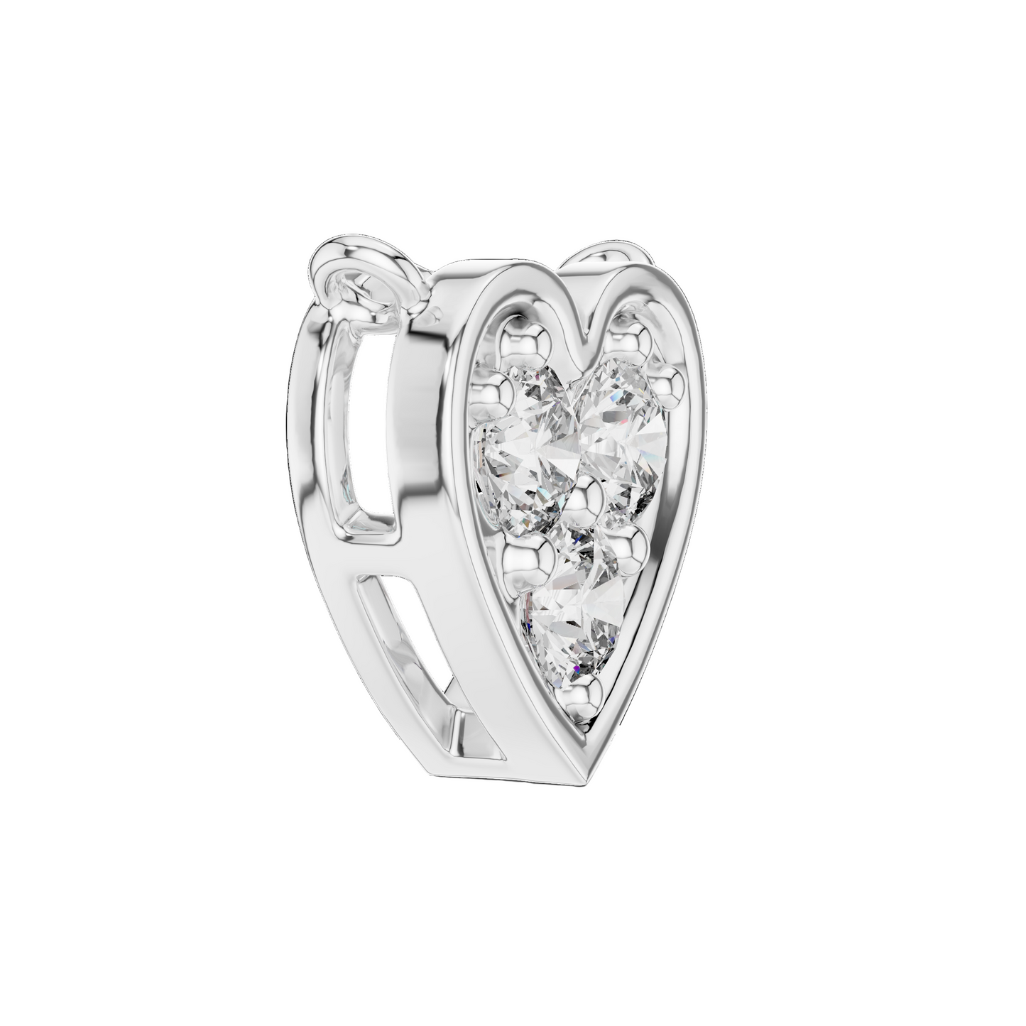 0.36ct Lab-Grown Diamond Heart Pendant Necklace | VVS-VS Clarity, EF Color | 18KT, 14KT Gold & 925 Silver | Rose, Yellow, White Gold Options
