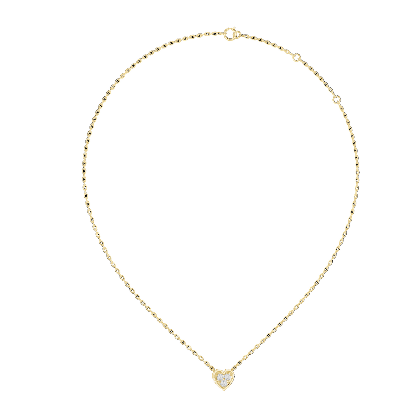 0.36ct Lab-Grown Diamond Heart Pendant Necklace | VVS-VS Clarity, EF Color | 18KT, 14KT Gold & 925 Silver | Rose, Yellow, White Gold Options