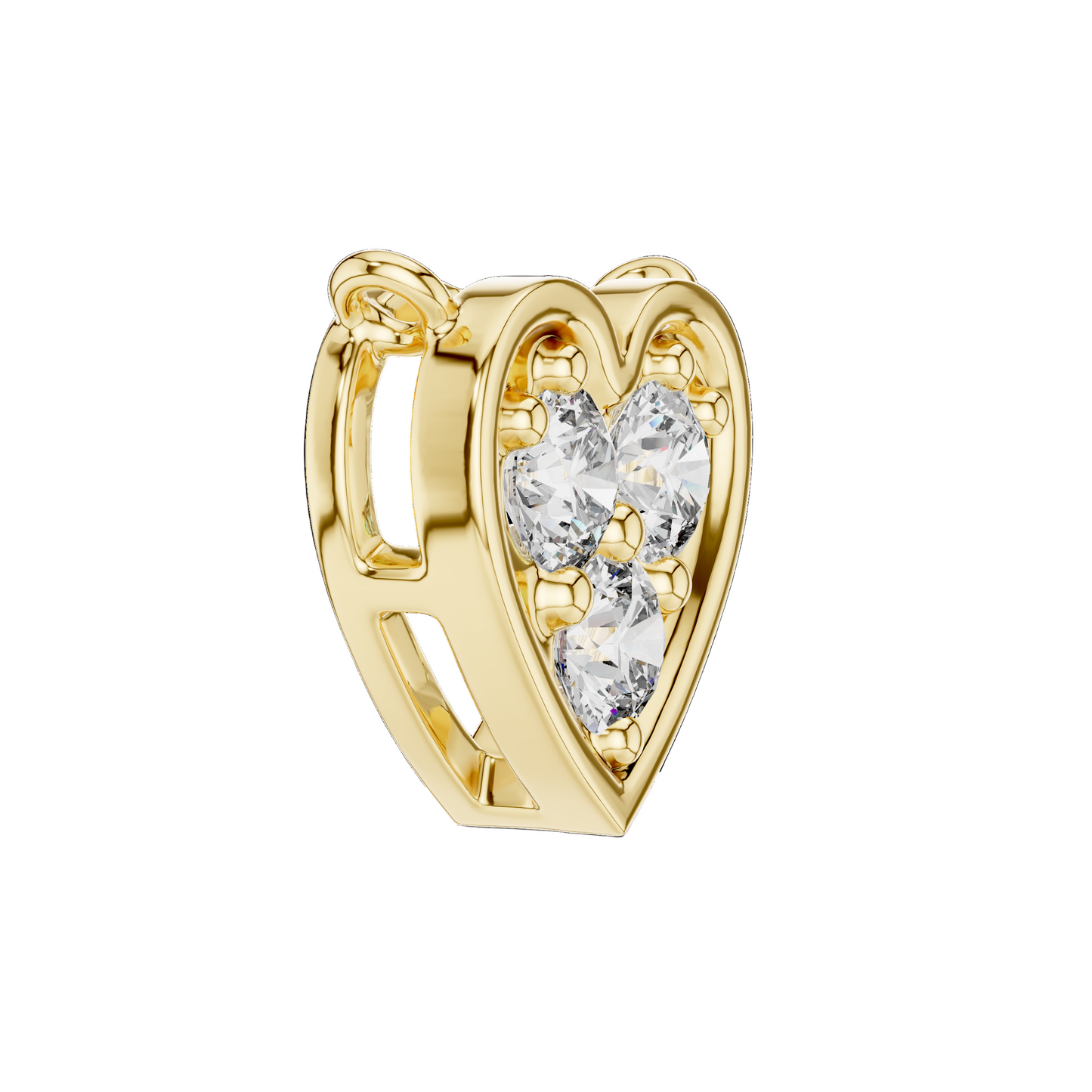 0.36ct Lab-Grown Diamond Heart Pendant Necklace | VVS-VS Clarity, EF Color | 18KT, 14KT Gold & 925 Silver | Rose, Yellow, White Gold Options