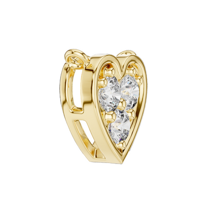 0.36ct Lab-Grown Diamond Heart Pendant Necklace | VVS-VS Clarity, EF Color | 18KT, 14KT Gold & 925 Silver | Rose, Yellow, White Gold Options
