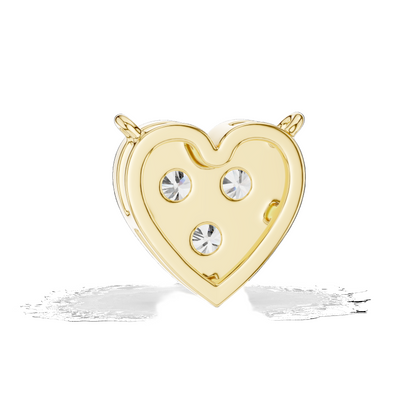 0.36ct Lab-Grown Diamond Heart Pendant Necklace | VVS-VS Clarity, EF Color | 18KT, 14KT Gold & 925 Silver | Rose, Yellow, White Gold Options