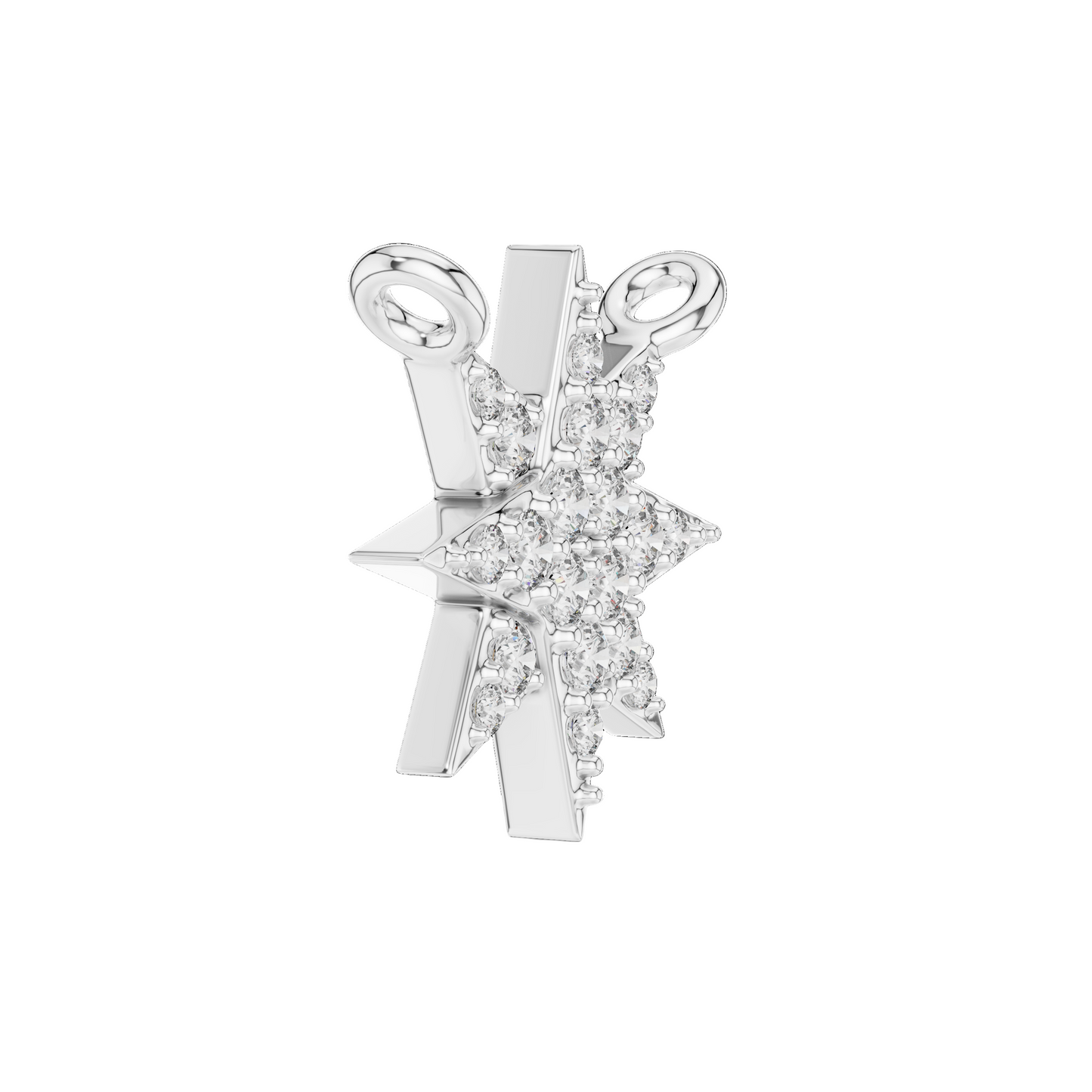 0.172 CT Lab-Grown Diamond Star Pendant Necklace | VVS-VS EF CVD | 18KT, 14KT Gold| Rose, Yellow, White Gold Options