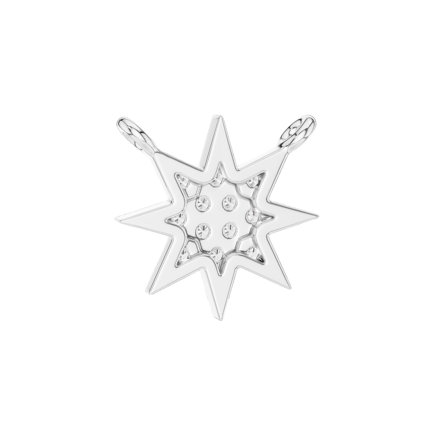 0.172 CT Lab-Grown Diamond Star Pendant Necklace | VVS-VS EF CVD | 18KT, 14KT Gold| Rose, Yellow, White Gold Options