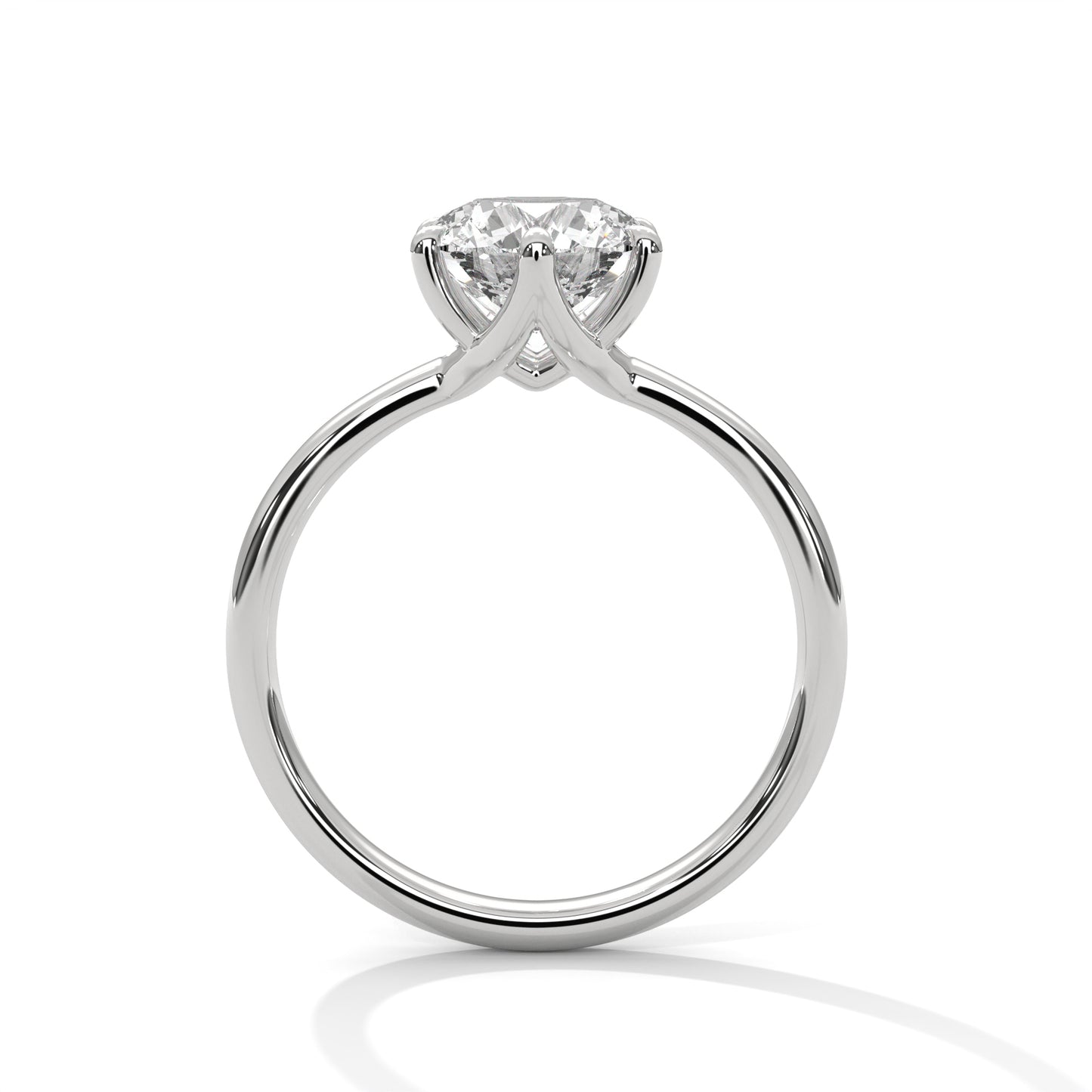 1ct Lab Diamond Solitaire Ring | Classic 6-Prong Engagement Ring in 14k 18k 10k Gold or 925 Silver | Oval Cut Proposal Ring