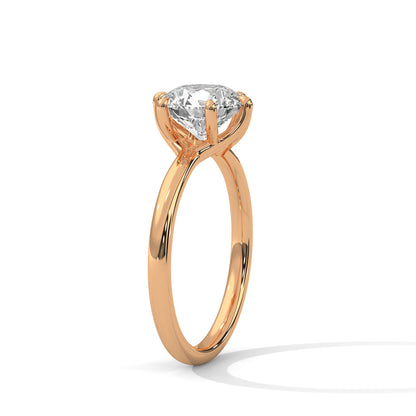 1ct Lab Diamond Solitaire Ring | Classic 6-Prong Engagement Ring in 14k 18k 10k Gold or 925 Silver | Oval Cut Proposal Ring