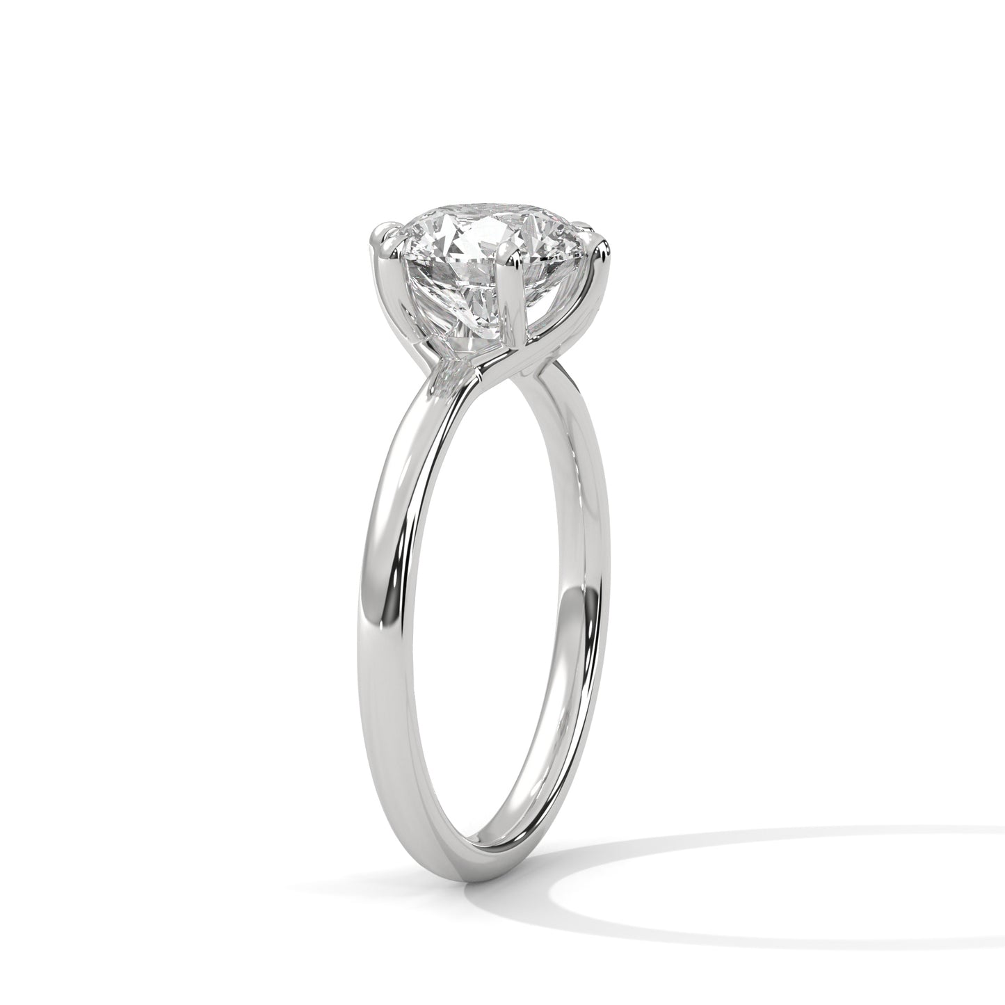 1ct Lab Diamond Solitaire Ring | Classic 6-Prong Engagement Ring in 14k 18k 10k Gold or 925 Silver | Oval Cut Proposal Ring