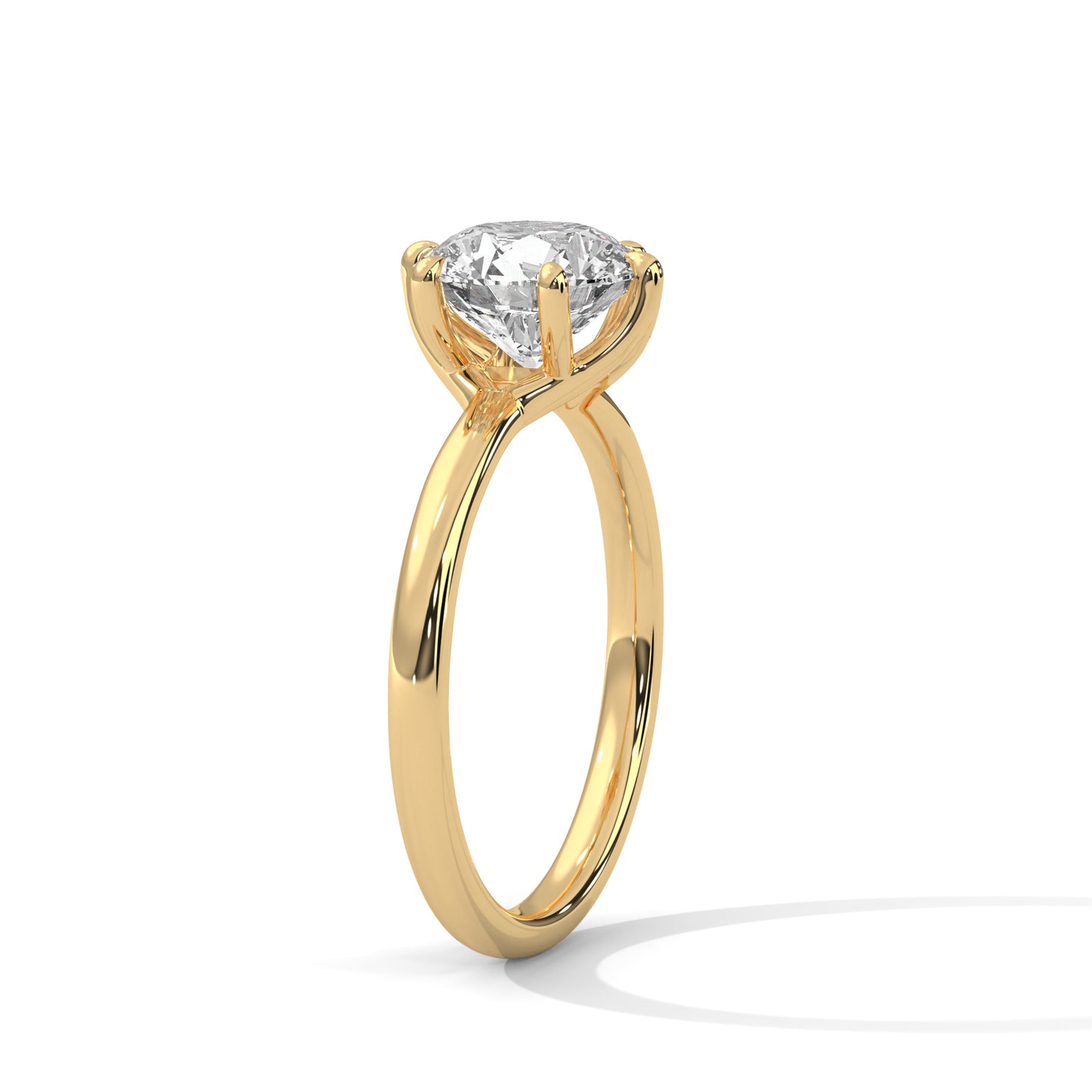 1ct Lab Diamond Solitaire Ring | Classic 6-Prong Engagement Ring in 14k 18k 10k Gold or 925 Silver | Oval Cut Proposal Ring