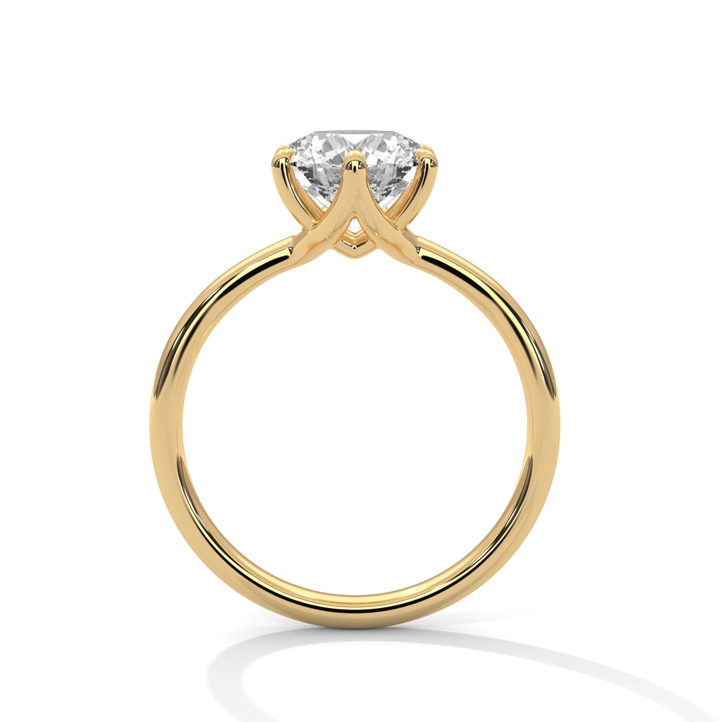 1ct Lab Diamond Solitaire Ring | Classic 6-Prong Engagement Ring in 14k 18k 10k Gold or 925 Silver | Oval Cut Proposal Ring