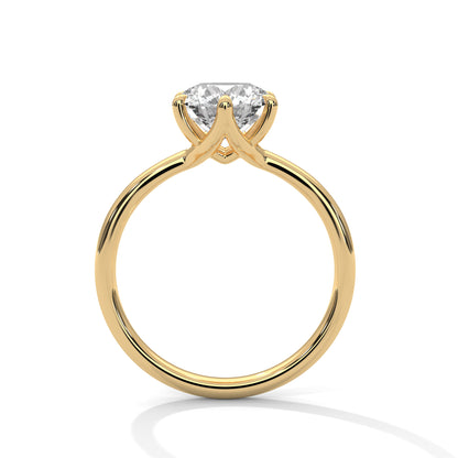 1ct Lab Diamond Solitaire Ring | Classic 6-Prong Engagement Ring in 14k 18k 10k Gold or 925 Silver | Oval Cut Proposal Ring