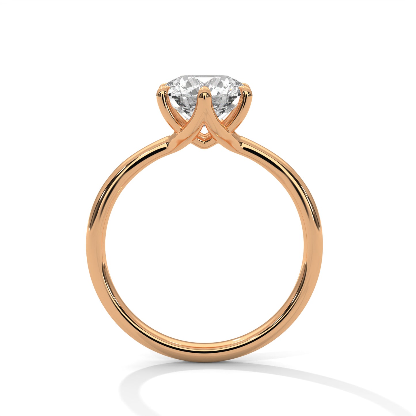 1ct Lab Diamond Solitaire Ring | Classic 6-Prong Engagement Ring in 14k 18k 10k Gold or 925 Silver | Oval Cut Proposal Ring