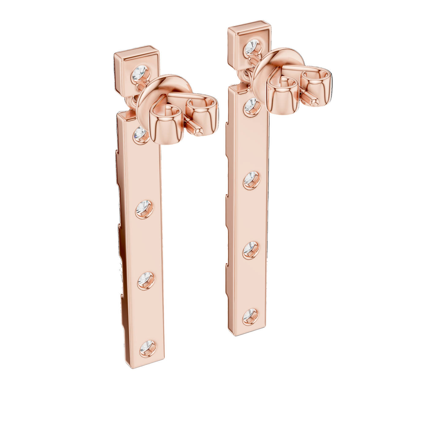 1.1 CT Lab Grown Diamond Drop Earrings | VVS-VS EF Round Cut | 18KT, 14KT, 10KT Gold & 925 Silver | Rose, Yellow, White Gold & Moissanite Options