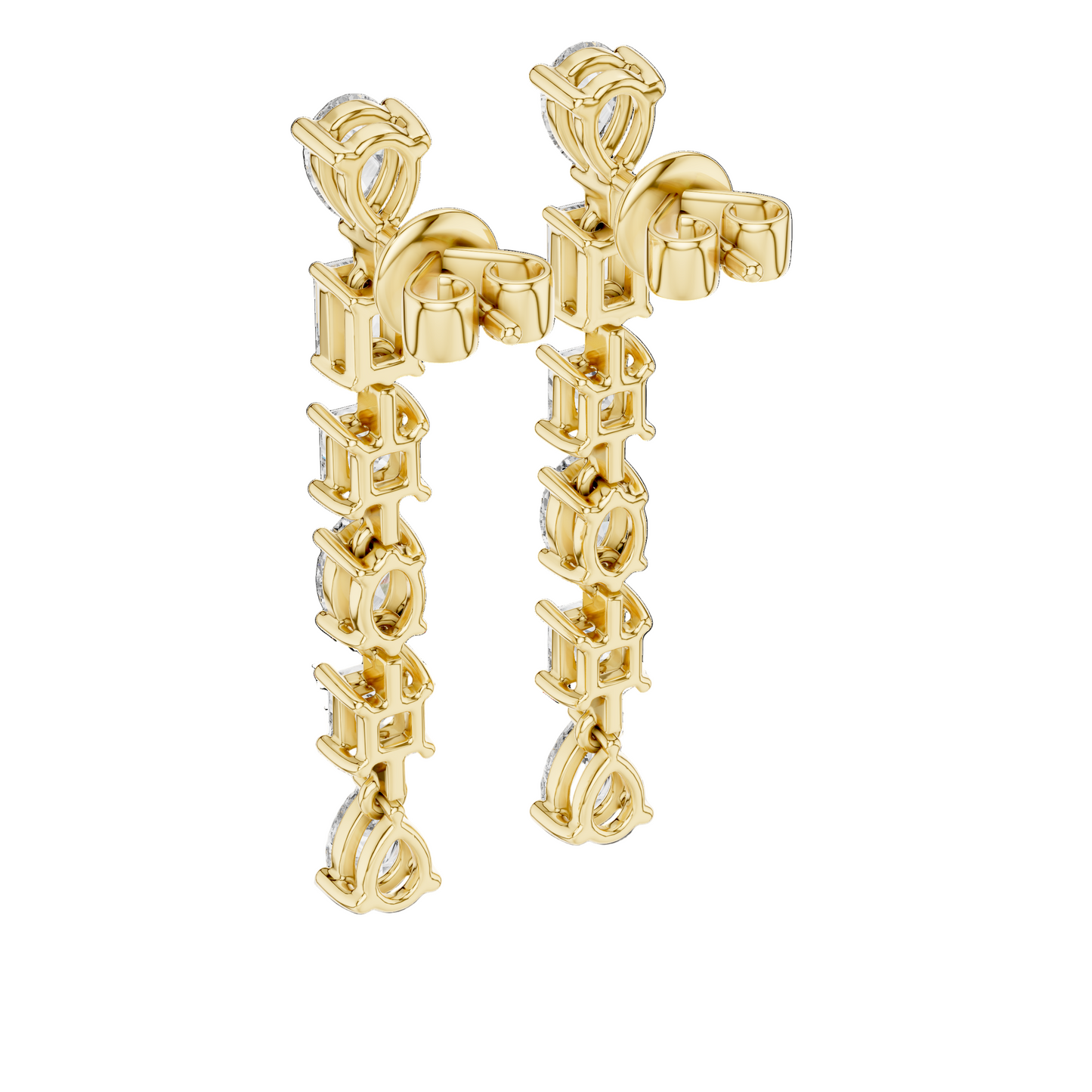 2.776 CT Lab-Created VVS-VS-EF CVD Diamond Drop Earrings | 18KT, 14KT, 10KT Gold & 925 Silver | Moissanite, Rose, Yellow, White Gold Options