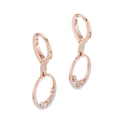 0.277 CT Lab-Grown VVS-VS EF Diamond Dangle Earrings | 18KT, 14KT, 10KT Gold & 925 Silver | Rose, Yellow, White Gold & Moissanite Options