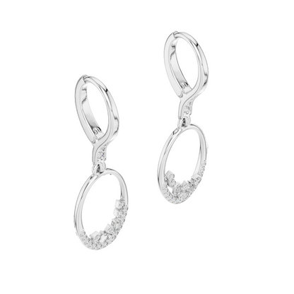 0.277 CT Lab-Grown VVS-VS EF Diamond Dangle Earrings | 18KT, 14KT, 10KT Gold & 925 Silver | Rose, Yellow, White Gold & Moissanite Options