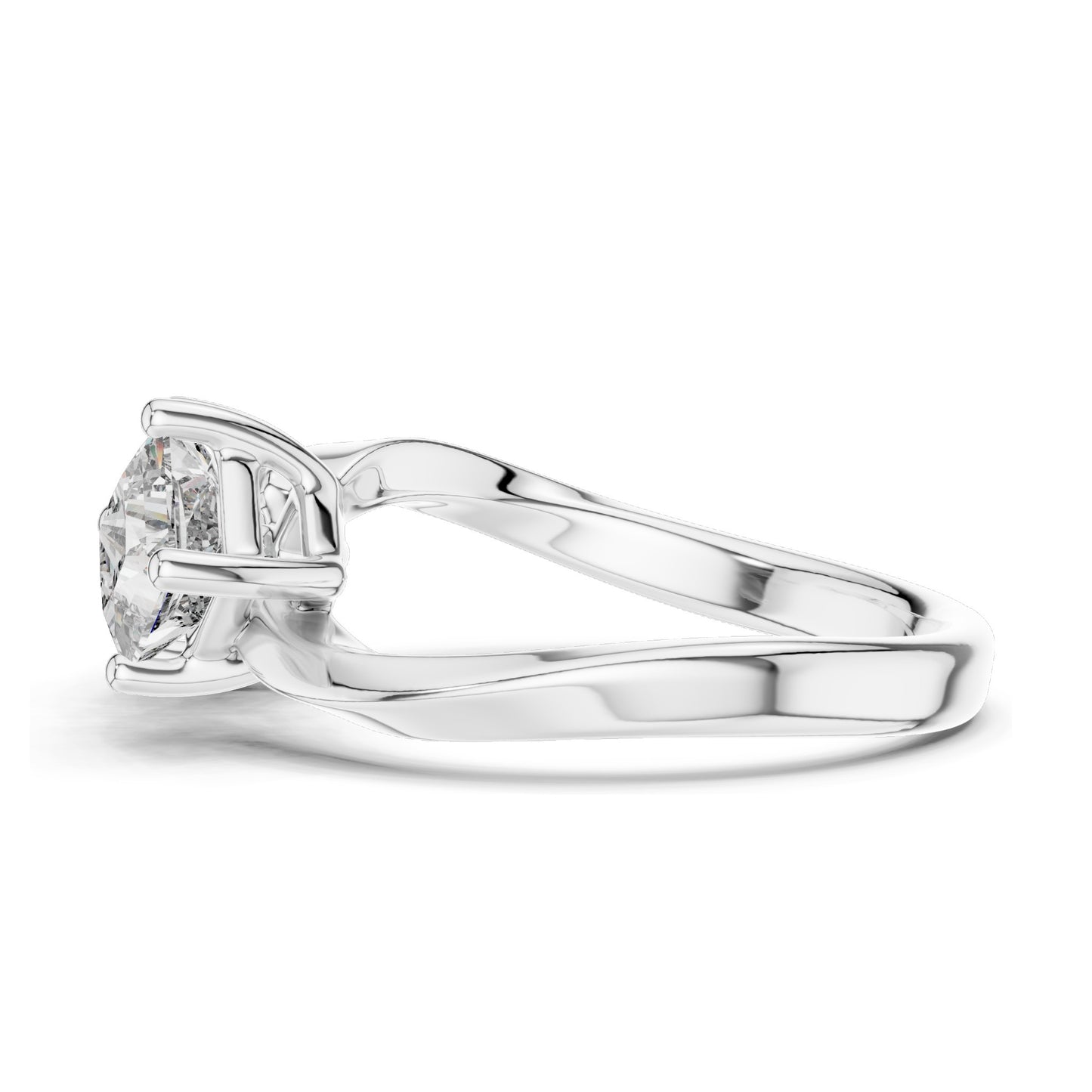 0.90 CT Princess Cut Lab Diamond Two-Stone Ring for Women | VVS-VS EF Clarity | 18KT, 14KT, 10KT Gold & 925 Silver | Rose, Yellow, White Gold & Moissanite Options