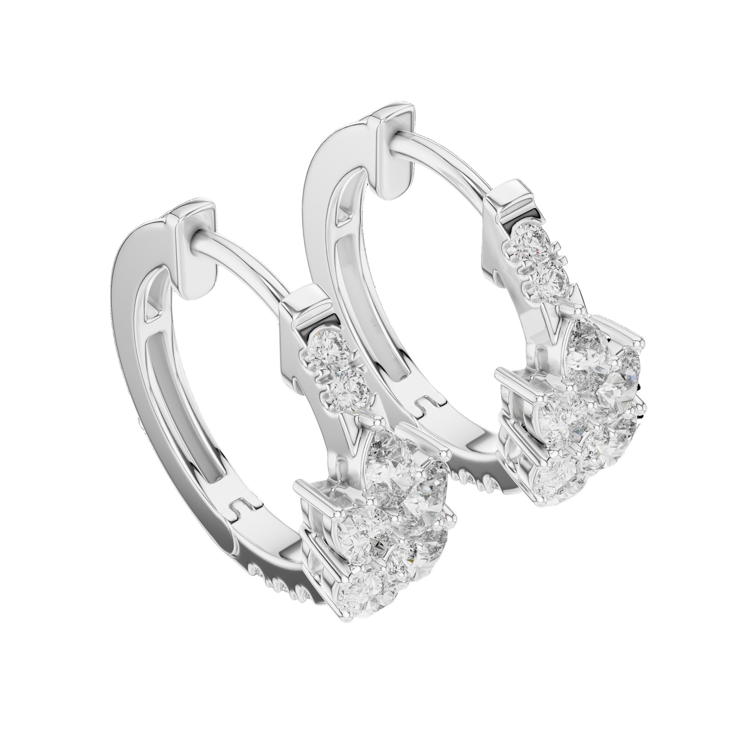 0.17 CT Lab Diamond Pear & Round Cut Earrings | VVS-VS EF CVD Diamonds | 18KT, 14KT, 10KT Gold & 925 Silver | Rose, Yellow, White Gold | Moissanite Option