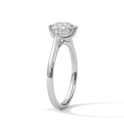 2CT Lab Grown Diamond Solitaire Engagement Ring | VVS Clarity Round Cut |  Solid Gold | Minimalist Lab Diamond Ring | Customizable Gift
