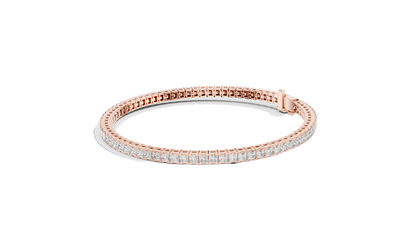 4.56 CT Lab Diamond Tennis Bracelet | Princess Cut & Moissanite | 10KT, 14KT, 18KT Gold & 925 Silver | Rose, Yellow, White Gold Options | Luxury Gift for Her
