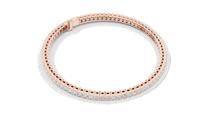 4.56 CT Lab Diamond Tennis Bracelet | Princess Cut & Moissanite | 10KT, 14KT, 18KT Gold & 925 Silver | Rose, Yellow, White Gold Options | Luxury Gift for Her