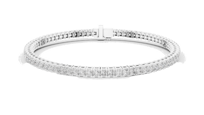 4.56 CT Lab Diamond Tennis Bracelet | Princess Cut & Moissanite | 10KT, 14KT, 18KT Gold & 925 Silver | Rose, Yellow, White Gold Options | Luxury Gift for Her