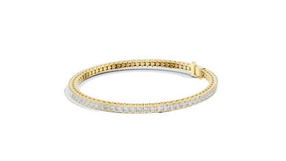 4.56 CT Lab Diamond Tennis Bracelet | Princess Cut & Moissanite | 10KT, 14KT, 18KT Gold & 925 Silver | Rose, Yellow, White Gold Options | Luxury Gift for Her